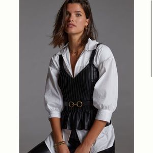 Anthropologie Faux Leather Cami